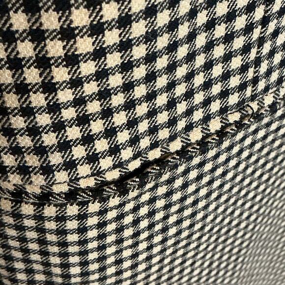 Zara Black Beige Houndstooth Gingham Boxy Cut Blazer Long Sleeve Women's Sz. M-L - Picture 5 of 12